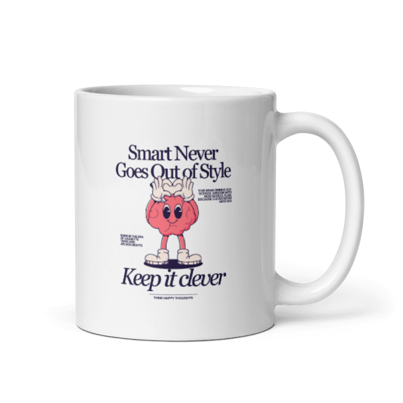 White Keep it Clever mug