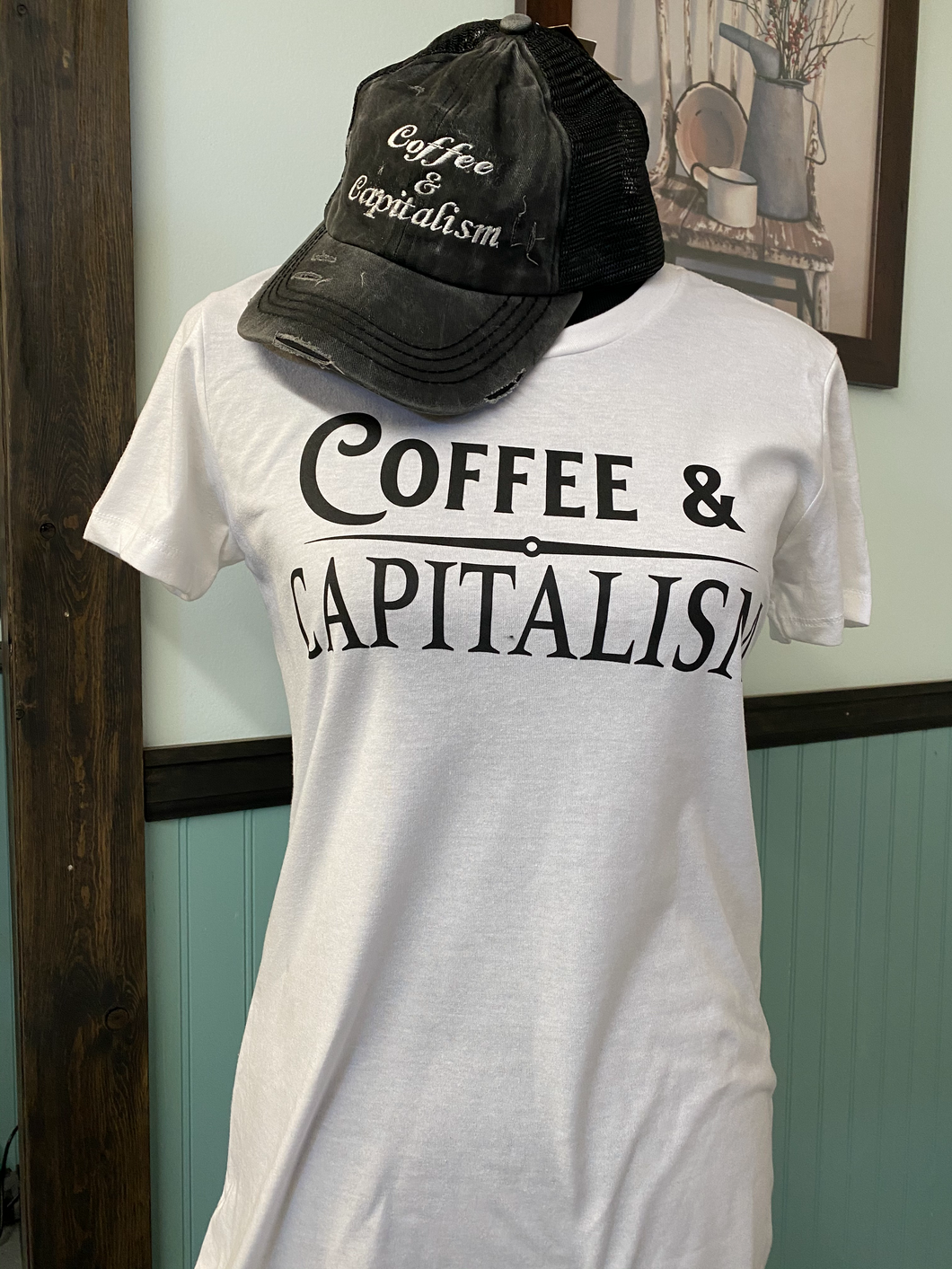 Coffee & Capitalism Scoop Neck Tee